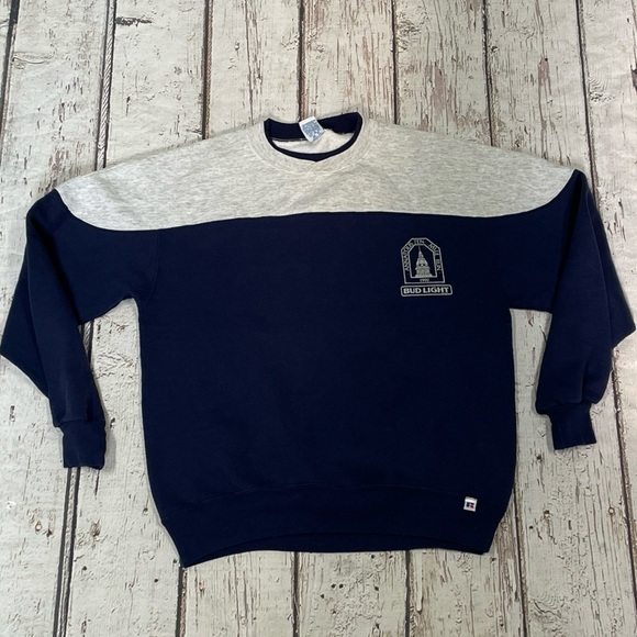 Vintage 1990s Bud Light Annapolis Maryland Ten Mile Run 1990 Crewneck Sweatshirt - Picture 1 of 7
